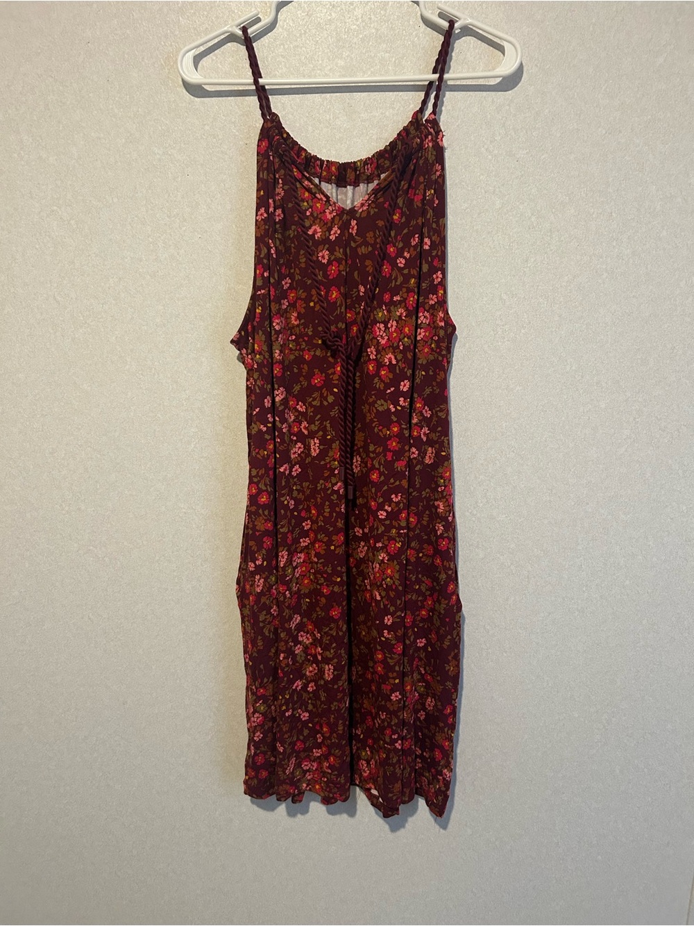 Women’s Plus Size Midi Floral Dress With Rope Accent Stripes Size XXXL (22)